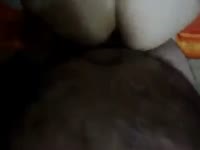 My slutwife shows her chunky a-hole to me and lets me fuck her love tunnel dog position